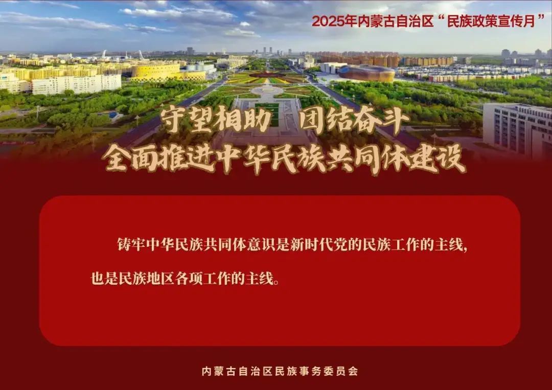【党建引领 民族团结】2025年内蒙古自治区“民族政策宣传月”海报（一）来了！
